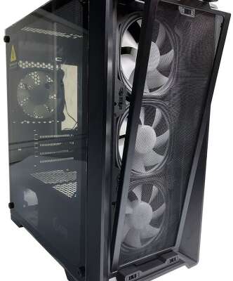 Корпус PowerCase Alisio Micro X4B, черный, mATX, Без БП (CAMIB-L4)