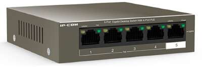 IP-COM G1105P-4-63W Коммутатор PoE неуправляемый 5-Ports 10/100/1000 Base-T / 4-Ports PoE (PoE бюджет 58W)
