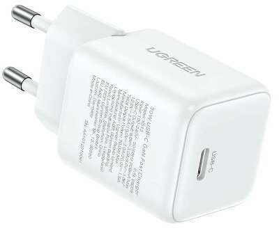 Зарядное устройство UGREEN X513 (65009) 30W USB-C GaN Fast Charger EU. Цвет: белый