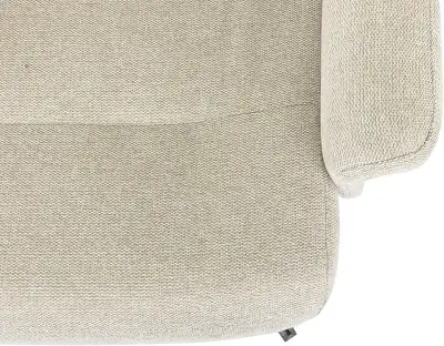 Кресло для дома Бюрократ _Baron с пуфом бежевый металл черный крестов. (_BARON/BEIGE)