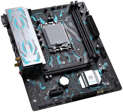 Материнская плата Maxsun MS-B760M GAMING WIFI GANK V1/V2 B760, LGA1700, 2*DDR5, 1*PCIEx16, 1*PCIEx1, 1*M.2, 4*USB3.2Gen1, 6*USB2.0, 3*SATA3.0, 1G, VGA, HDMI, M-ATX, RTL