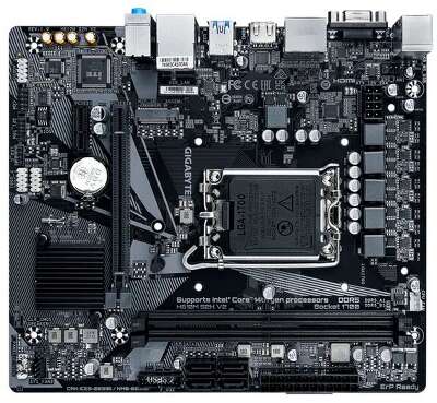 Материнская плата GIGABYTE H610M S2H V2 (LGA1700, mATX, H610, 2xDDR5, 1xPCI-Ex16, 1xM.2, HDMI+DP+VGA, RTL) (H610M S2H V2)