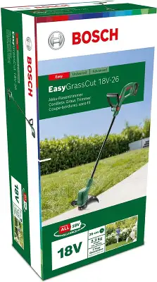 Триммер электрический Bosch EasyGrassCut 18-26 аккум. неразбор.штан. реж.эл.:леска