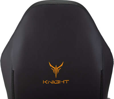 Кресло игровое Knight Rampart черный ромбик эко.кожа с подголов. крестов. металл