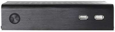 Корпус Silverstone PT13 Petit, черный, Thin Mini-ITX, Без БП (SST-PT13B)