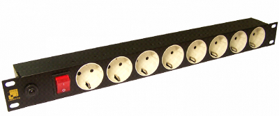 Блок розеток Блок розеток 8 шт. с заземлением, 19