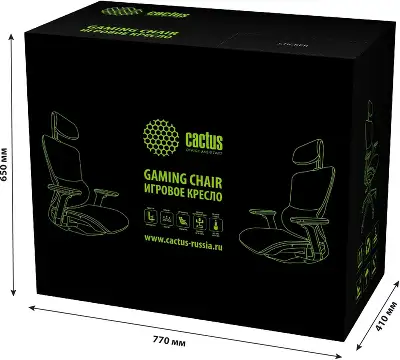 Кресло Cactus CS-CHR-MC02GY серый сетка с подголов. крестов. пластик белый