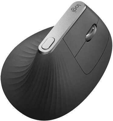 Logitech MX Vertical Мышь беспроводная, оптическая, 400-4000 DPI, Bluetooth/Радио, Li-pol, чёрный.