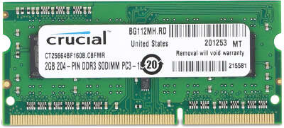 Модуль памяти DDR4 SODIMM 16Gb DDR2400 Crucial (CT16G4S24AM)