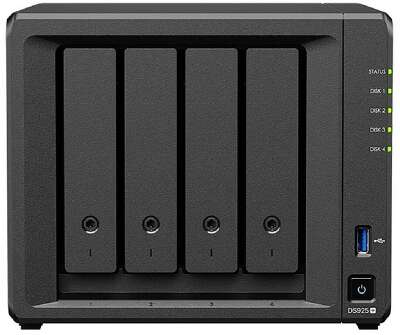 Synology DS925+ Сетевое хранилище NAS AMD Ryzen V1500B 2.2 GHz 4 GB DDR4 ECC SODIMM /3.5