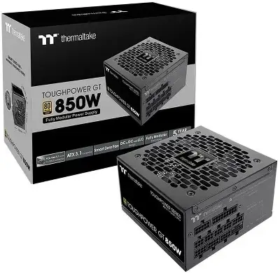 Блок питания Thermaltake ATX 850W Toughpower GT Gen.5 80+ gold (20+4pin) APFC 140mm fan 6xSATA Cab Manag RTL