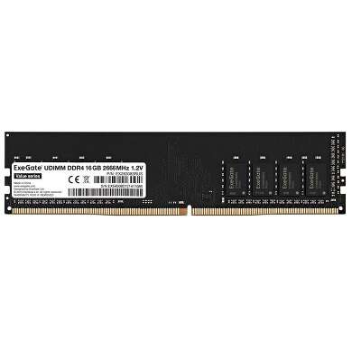 Exegate EX283083RUS Модуль памяти ExeGate Value DIMM DDR4 16GB <PC4-21300> 2666MHz