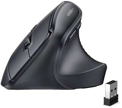 Беспроводная мышь вертикальная UGREEN M571P (65042) Wireless Vertical Mouse 2.4GHz & Bluetooth. Цвет: черный