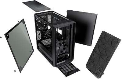 Корпус Fractal Design Meshify C Mini Black, черный, mATX, Без БП (FD-CA-MESH-C-MINI-BKO-TGD)