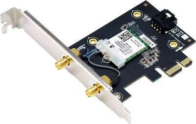 Сетевой адаптер ASUS PCE-BE6500 WiFi 7 Bluetooth 5.4 2882+2882+688Mbps 6GHz/5GHz/2.4GHz Адаптер беспроводной связи (Wi-Fi)