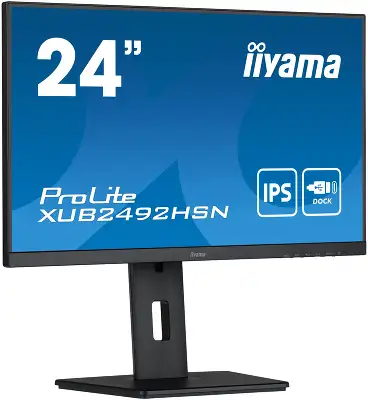 Монитор Iiyama 23.8" ProLite XUB2492HSN-B5 черный IPS LED 16:9 HDMI M/M матовая HAS Piv 250cd 178гр/178гр 1920x1080 75Hz DP FHD USB 5.6кг