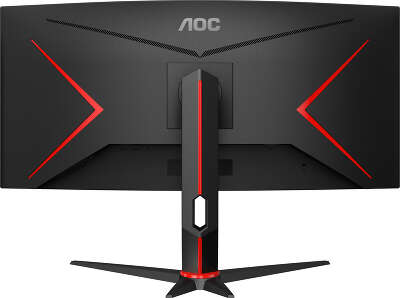 Монитор AOC 34" Gaming CU34G2X черный/красный VA LED 1ms 21:9 HDMI матовая HAS 300cd 178гр/178гр 3440x1440 144Hz FreeSync Premium DP Quad 2K (1440p) USB 8.1кг