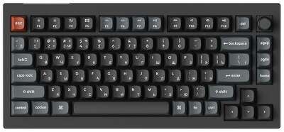 Компактная (75%) механическая клавиатура Keychron V1 Ultra - 3 типа подключения, 81 клавиша, частота опроса 8K, цвет Black, переключатели Keychron Silk POM Brown