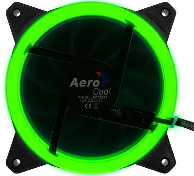 Вентилятор для корпуса Aerocool Rev RGB 120х120x25 черный 3-pin 15дБ (REV RGB 120) Ret
