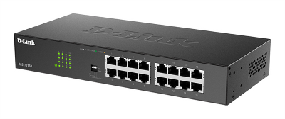 Коммутатор D-Link Неуправляемый коммутатор, 16x1000Base-T, DIP-переключатель, защита от статического электричества до 1 кВ