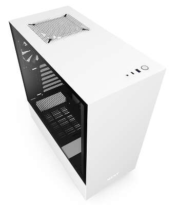 Корпус NZXT H510 White/black, белый, ATX, Без БП (CA-H510B-W1)