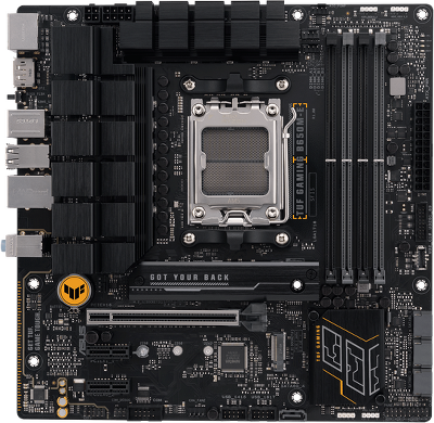 Материнская плата ASUS TUF GAMING B650M-E, AM5, B650, 4*DDR5, 4*SATA, 2*M.2, 3*USB 3.2, 4*USB 2.0, Type-C, 2*PCIx16, 2*PCIx1, 2*DP+HDMI, mATX; 90MB1FU0-M0EAY0