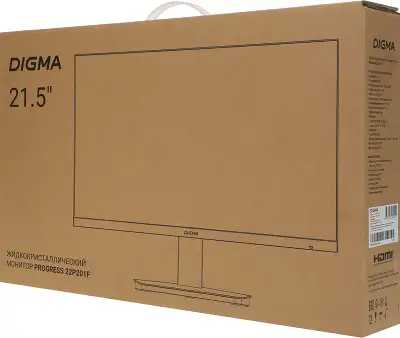 Монитор Digma 21.5" Progress 22P201F черный IPS LED 16:9 HDMI матовая 250cd 178гр/178гр 1920x1080 75Hz VGA FHD 2.65кг