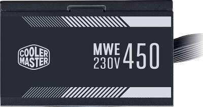 Блок питания Cooler Master ATX 450W MWE White V2 80+ (20+4pin) APFC 120mm fan 6xSATA RTL