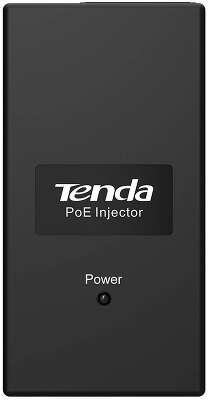 Tenda PoE15F Инжектор PoE, 2 порта FE RJ45, блок питания 15 Вт макс (постоянный ток 48 В), пластиковый корпус