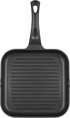 Сковорода-гриль Rondell Schwarz RDA-1683 квадратная 28см покрытие: Xylan Plus ручка несъемная (без крышки) черный