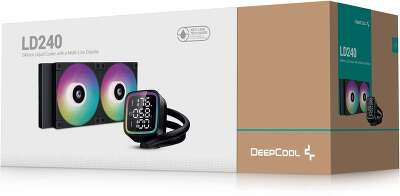 СВО для процессора Deepcool LD240 (Soc 1851/1700/1200/115X/AM4/AM5, 2*120mm fan, 2400rpm, 38.71 дБ, PWM 4-pin, Al) (R-LD240-BKMSN-G-1)