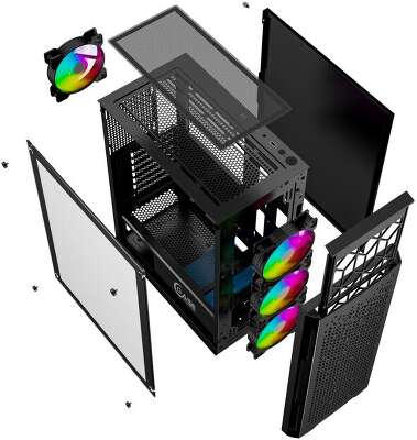 Корпус PowerCase Mistral Evo Air, черный, ATX, без БП (CMIEE-A4)