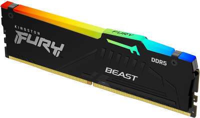 Память оперативная/ Kingston 8GB 5600MT/s DDR5 CL36 DIMM FURY Beast RGB EXPO