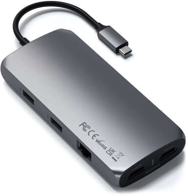 Адаптер Satechi USB-C Multiport MX Adapter, Space Grey [ST-UCMXAM]