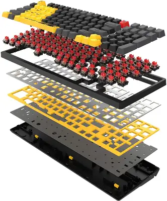 Клавиатура A4Tech S98 механическая желтый USB for gamer LED (SPORTS LIME) кабель 1.8м