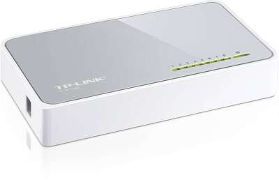 TP-Link TL-SF1008D 8-портовый настольный коммутатор 10/100 Мбит/с, пластиковый корпус