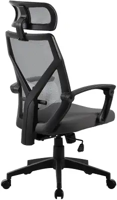 Кресло Cactus CS-MC414-GY черный/серый сетка/ткань с подголов. крестов. пластик пластик черный