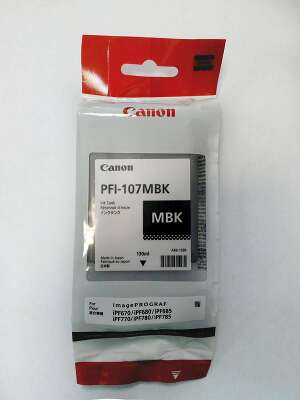 Картридж CANON PFI-107 MBK матовый черный,  130ml