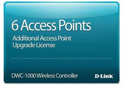 Лицензия D-Link DWC-1000-AP6-LIC Управление 6 дополнительными точками доступа для DWC-1000