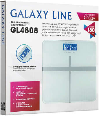 Весы напольные электронные Galaxy Line GL 4808 макс.180кг белый