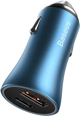 Автомобильное ЗУ Baseus Golden Contactor Pro Dual USB/USB-C Fast Charger 40W, Blue [CCJD-03]