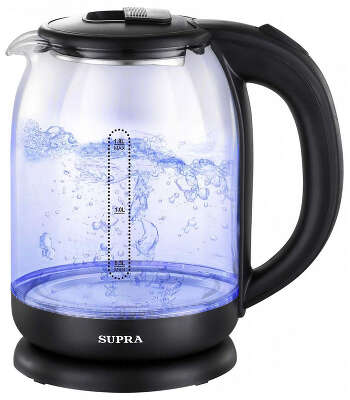 Чайник Supra KES-1851G 1.8л. 1500Вт черный/прозрачный (корпус: стекло)