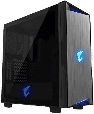 Корпус GIGABYTE AORUS C300 Glass Black, черный, ATX, Без БП (GB-AC300G)