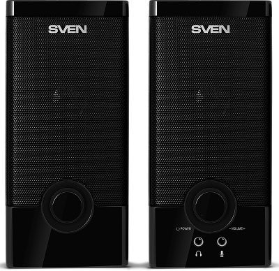 SVEN SPS-603, чёрный, акустическая система 2.0, USB, мощность 2x3 Вт(RMS)