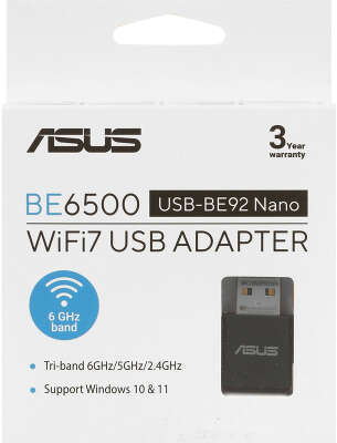 Адаптер ASUS USB-BE92 Nano/ ASUS USB-BE92 Nano