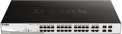 Коммутатор D-Link DGS-1210-28MP/F4A 24x1Гбит/с 4xКомбо(1000BASE-T/SFP) 24PoE+ 370W настраиваемый