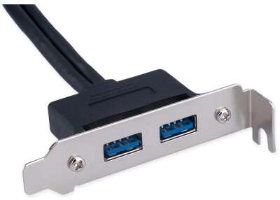 Cablexpert Планка USB 3.0 на заднюю панель низкопрофильная, 2 порта USB (CC-USB3-RECEPTACLE-LP)