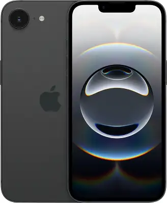 Смартфон Apple A3409 iPhone 16e 256Gb черный моноблок 3G 4G 1Sim 6.1" 1170x2532 iOS 18 48Mpix 802.11 a/b/g/n/ac/ax NFC GPS Protect
