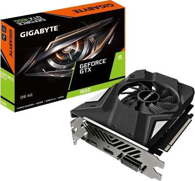 Видеокарта GIGABYTE NVIDIA nVidia GeForce GTX 1650 D6 4G 4Gb DDR6 PCI-E DVI, HDMI, DP