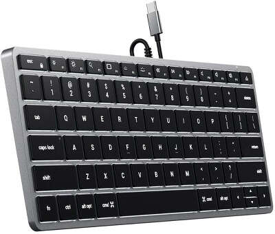 Клавиатура Satechi Slim W1 USB-C Wired Keyboard, Space Grey [ST-UCSW1M-RU]